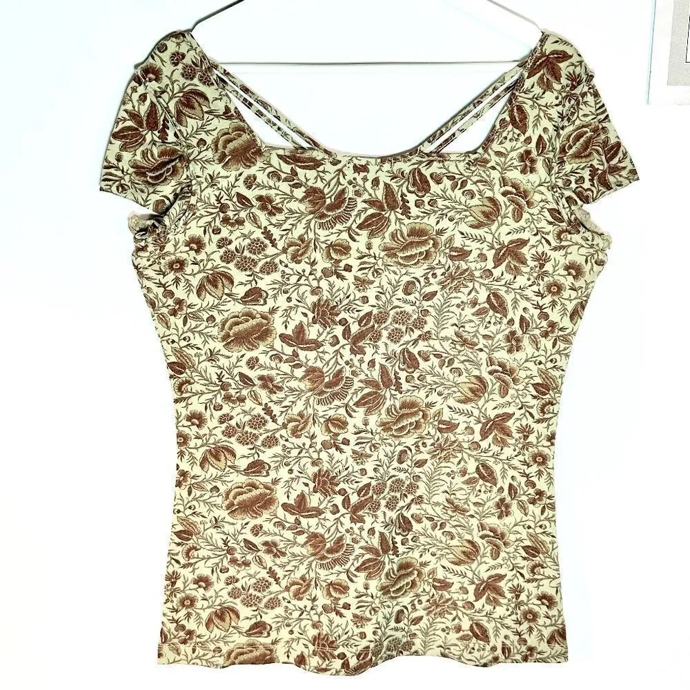 CITY LIGHTS® — Vintage Floral Print TOP — Large